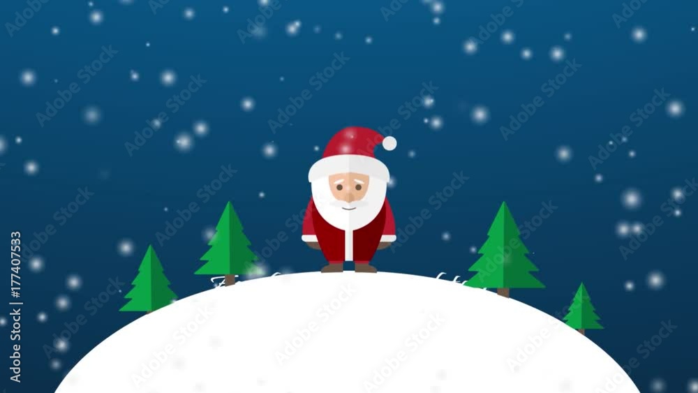 Weihnachten - Schneekugel Comic (Blau)