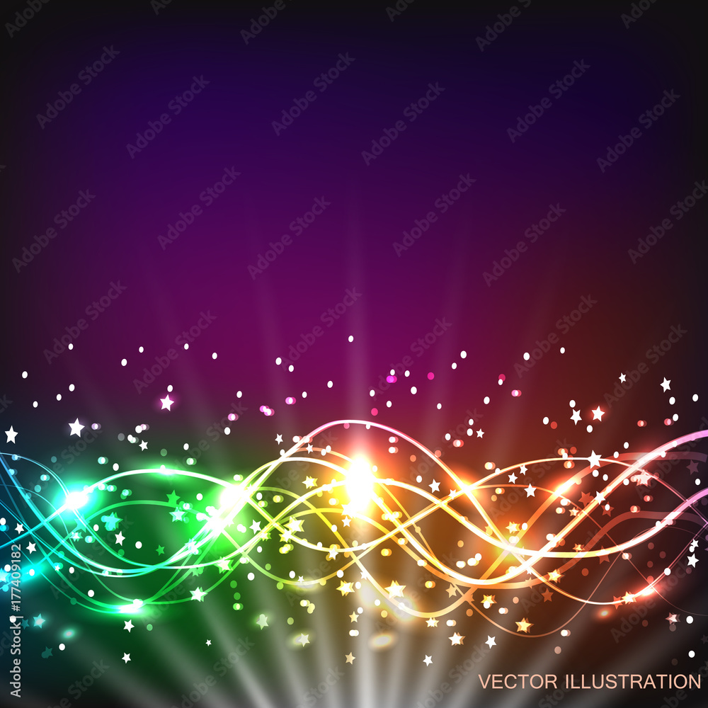 Energy of movement and beauty. Abstract illustration in bright colors. Vector illustration. Energy of movement and beauty. Abstract illustration in bright colors. Vector illustration.