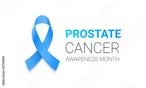 Movember campaign poster for men health prostate cancer awareness month of November solidarity event. Vector blue ribbon symbol for no shave awareness Movember concept against man prostate cancer