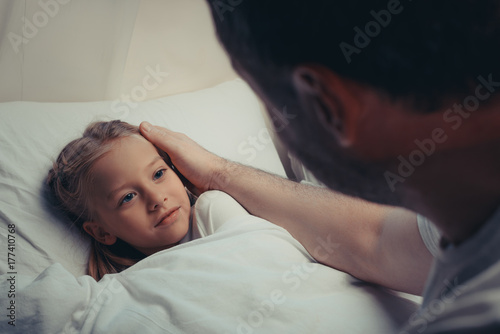 father and daughter at bedtime
