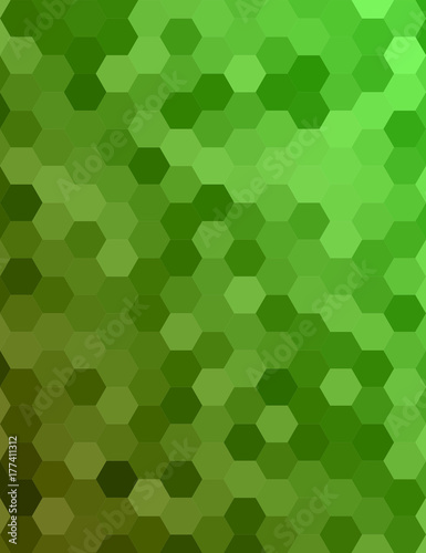 Green color abstract hexagonal honey comb background