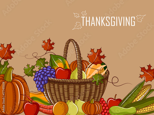 Happy Thanksgiving holiday celebration festival background
