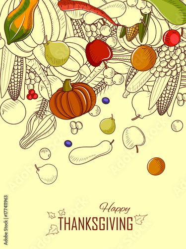 Happy Thanksgiving holiday celebration festival background