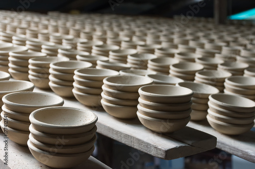 Pile of cup waiting for draw pattern