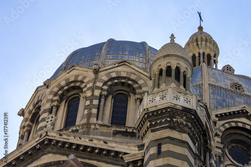 Marseille Cathedral (Cathedrale Sainte-Marie-Majeure or Cathedrale de la Major), a Roman Catholic cathedral and a national monument of France photo