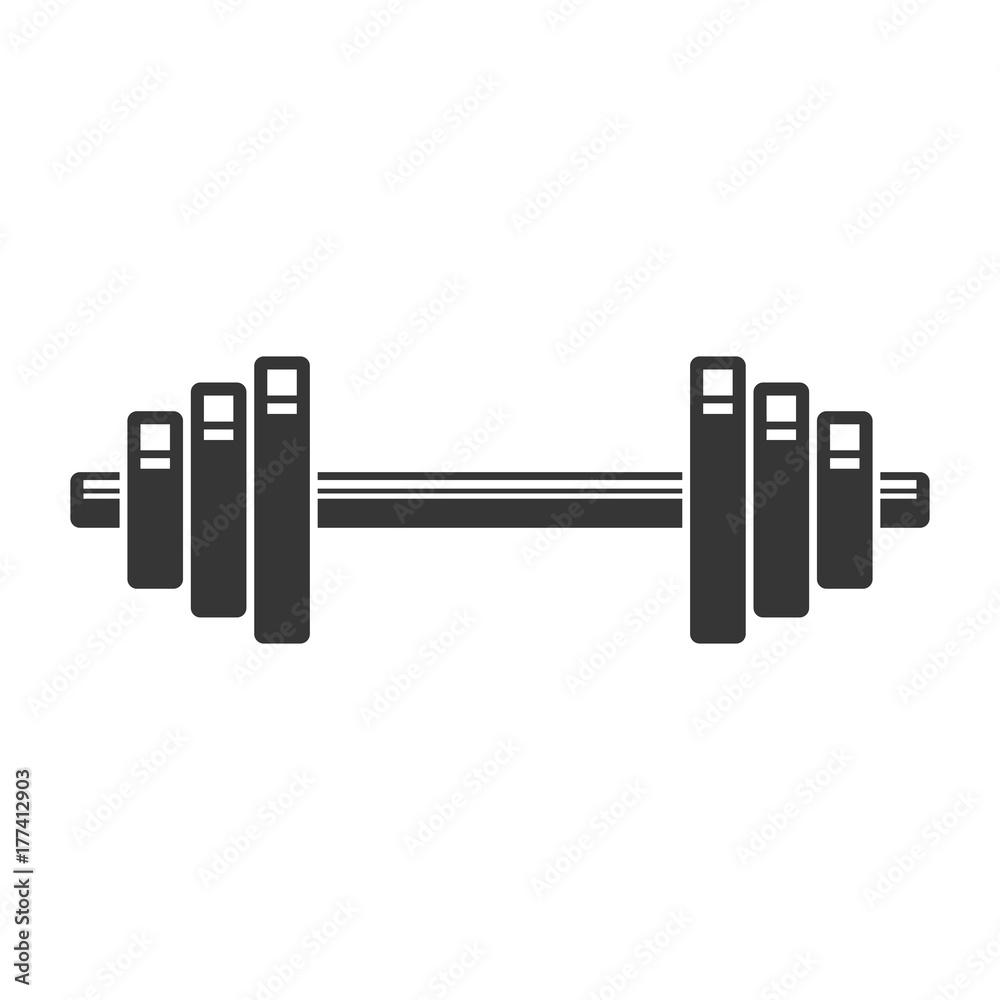 Dumbbell Icon on White Background. Vector Dumbbell Icon on White Background. Vector