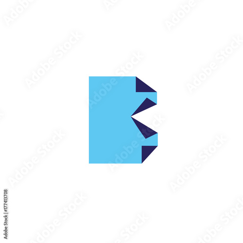 Letter B logo. Design template elements, paper. Free Download Letter B logo. Design template elements, paper. - GFXLoad