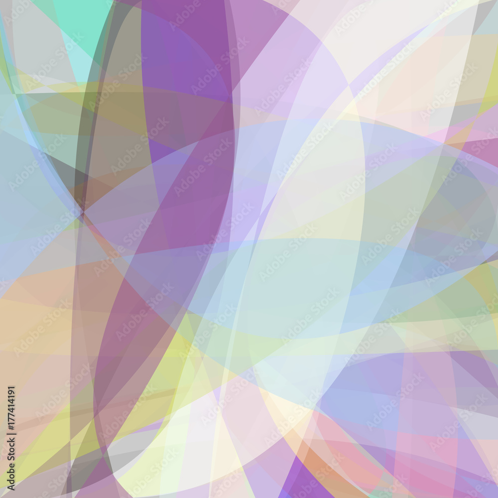 Obraz premium Multicolored abstract background from dynamic curves - vector design