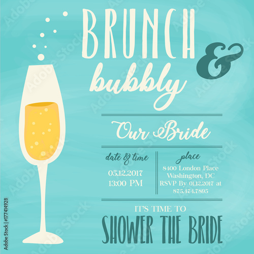 Brunch &Bubbly invitation