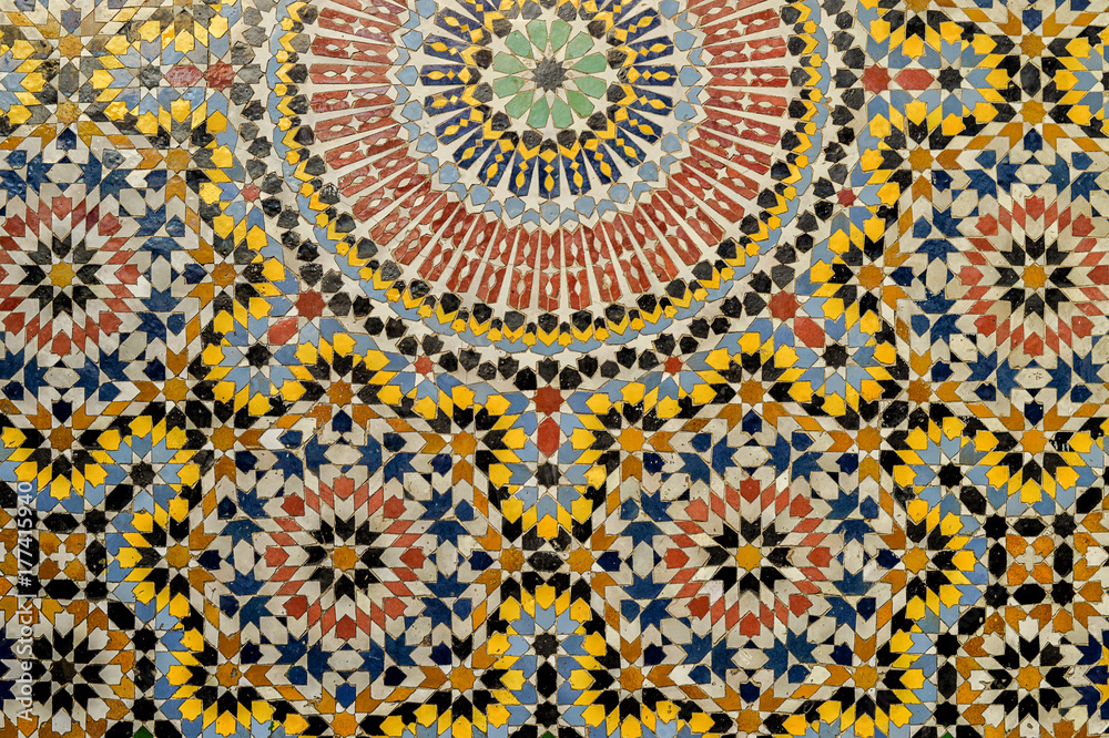 Tiles with traditional Moroccan borders Tiles with traditional Moroccan borders