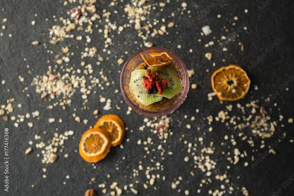 Dried fruits in glass Dried fruits in glass