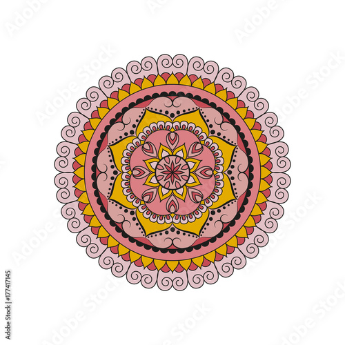 Flower Mandalas. Vintage decorative elements. Oriental pattern, vector illustration. Islam, Arabic, Indian, turkish, pakistan, chinese, ottoman motifs