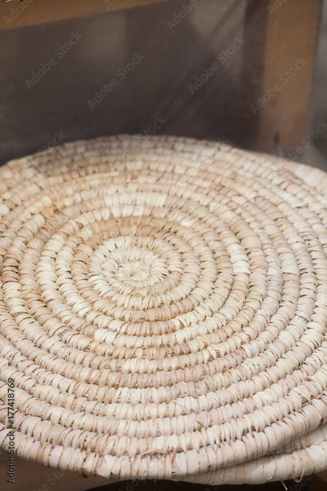 Fototapeta premium Spiral straw cushion detail