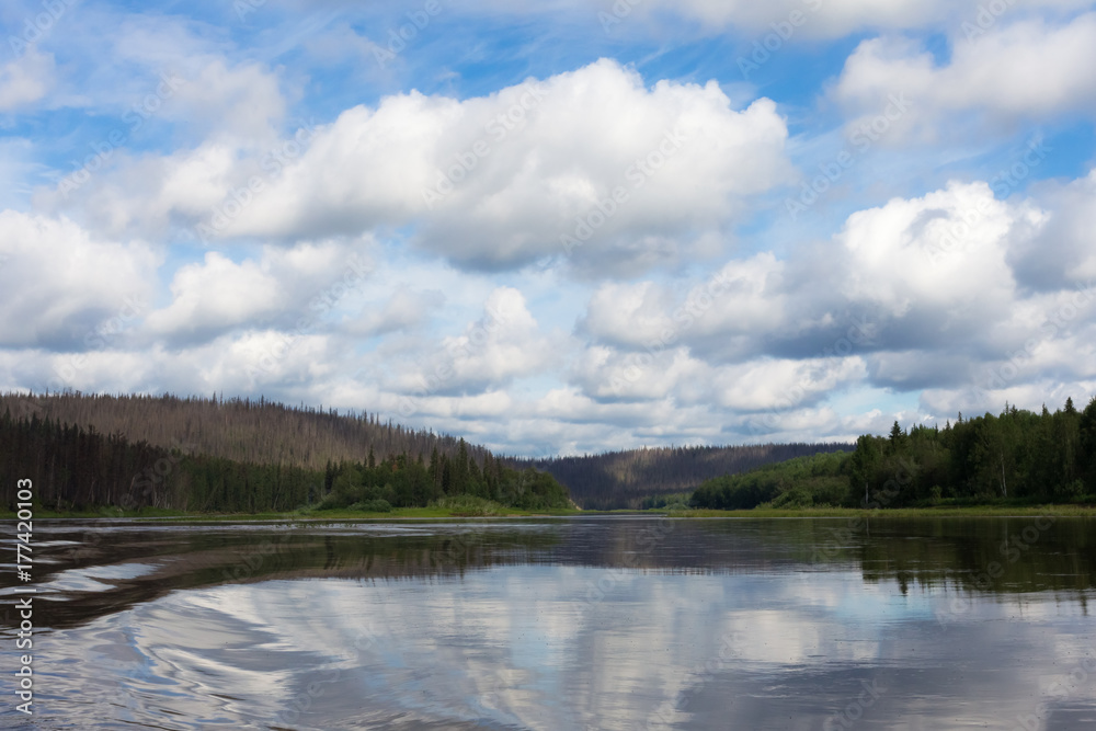 Landscapes of North Siberia. Krasnoyarsk region, Russia Landscapes of North Siberia. Krasnoyarsk region, Russia