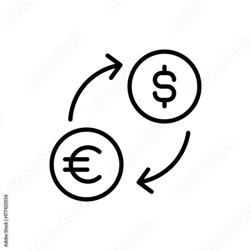 Modern exchange line icon.