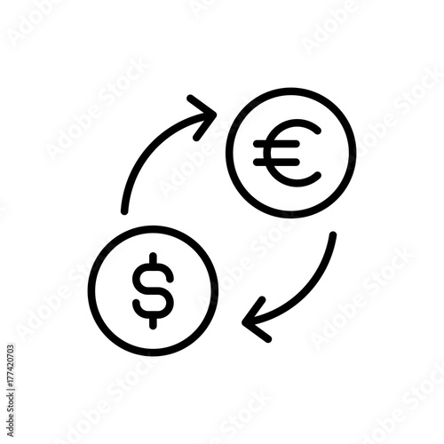 Modern exchange line icon.
