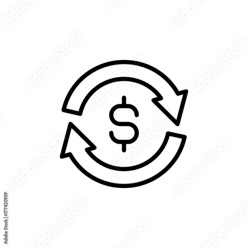 Modern exchange line icon.
