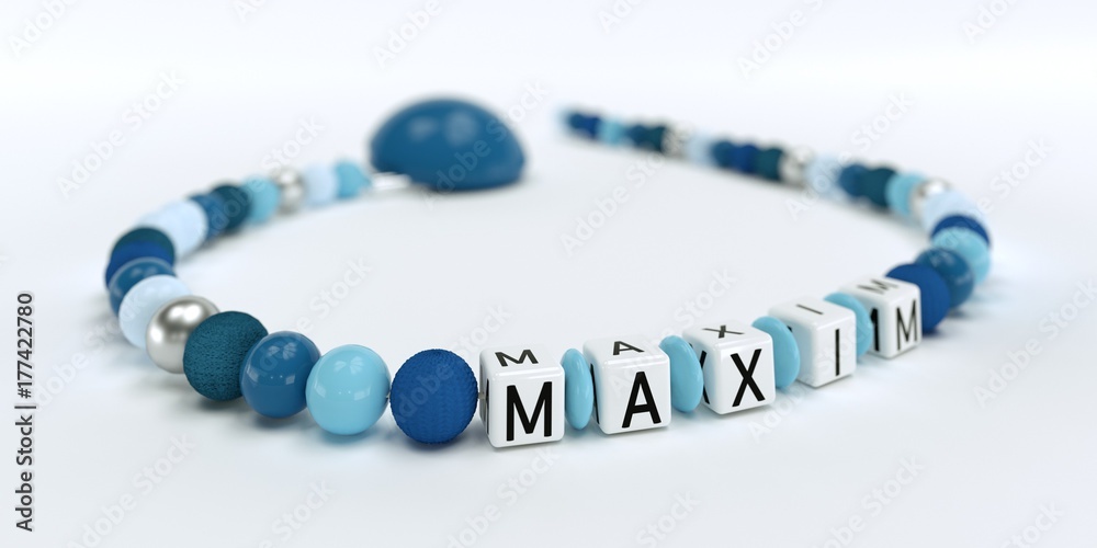 Schnullerkette mit Namen - Maxim Schnullerkette mit Namen - Maxim