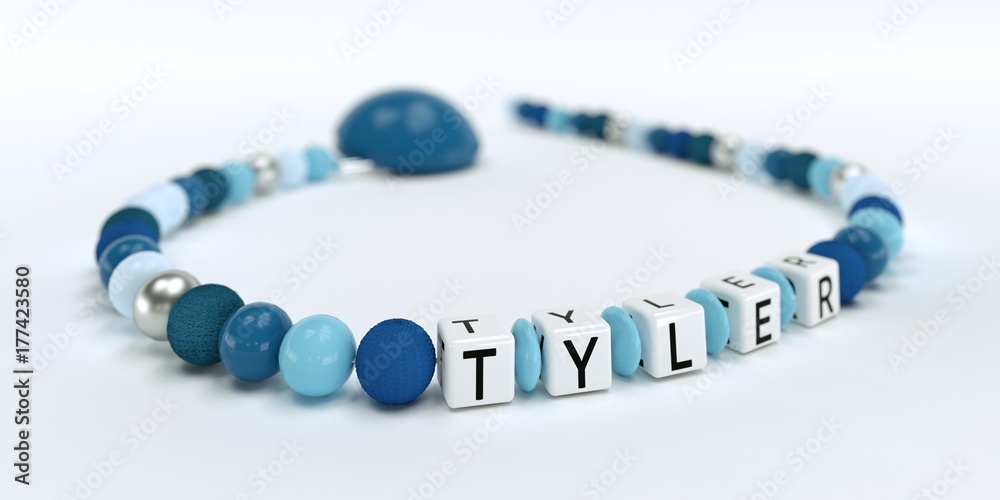 Schnullerkette mit Namen - Tyler Schnullerkette mit Namen - Tyler