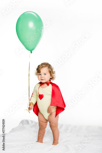 adorable toddler with balloon