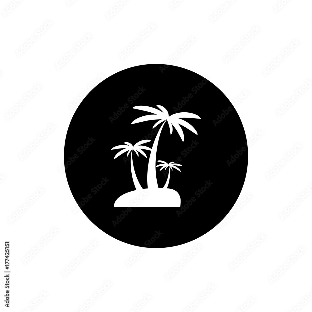 Palms round icon vector Palms round icon vector