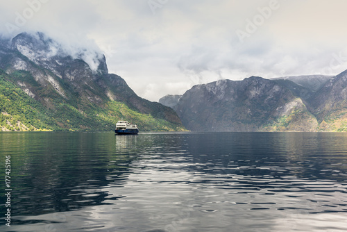 View of the fjord of Aurland in Norway - 4 © gdefilip