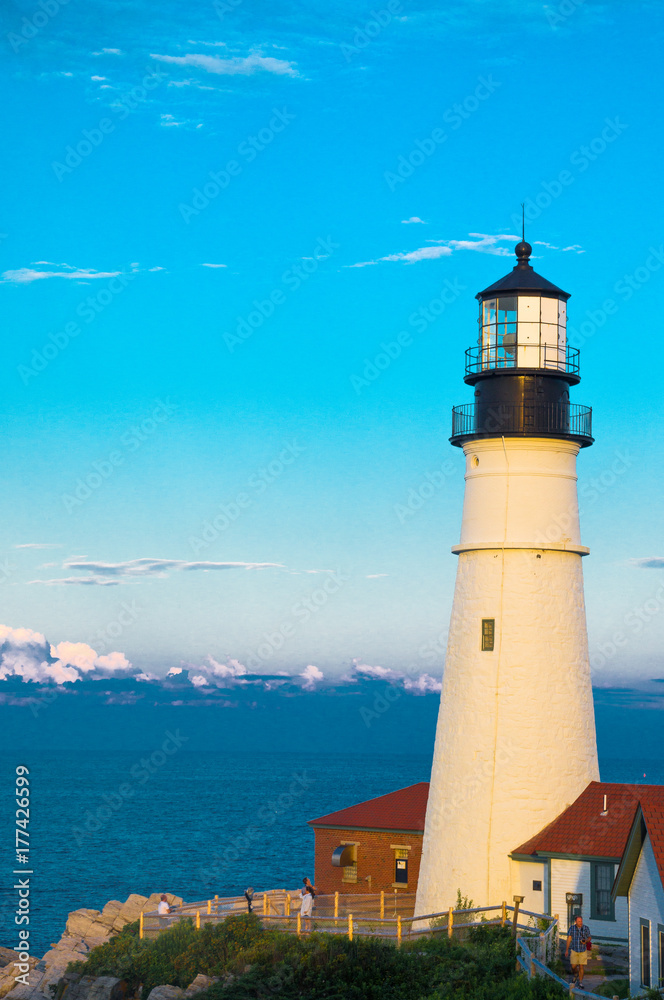 Lighthouse Set Against Blue Sky