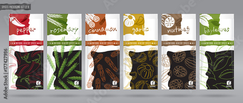 Spice packaging set