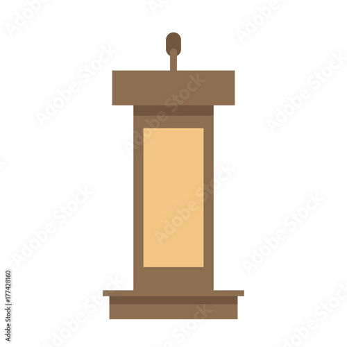 Flat vector design in icon lectern symbol.
