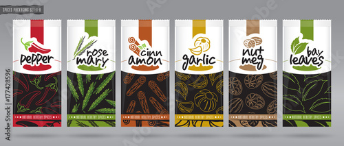 Spice packaging set