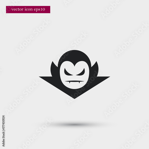 Dracula icon simple vampire vector sign