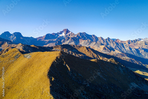 Alpi lombarde - Vista aerea autunnale del Monte Disgrazia
