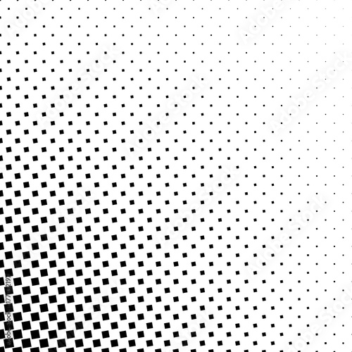 Monochrome square pattern - geometric abstract vector background graphic from angular squares