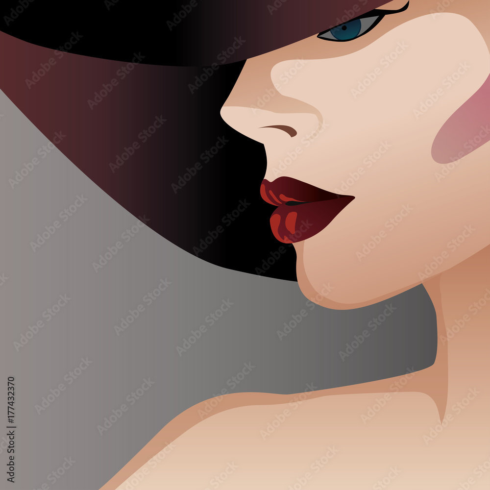 mujer sombrero