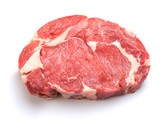 Raw steak isolated on white background