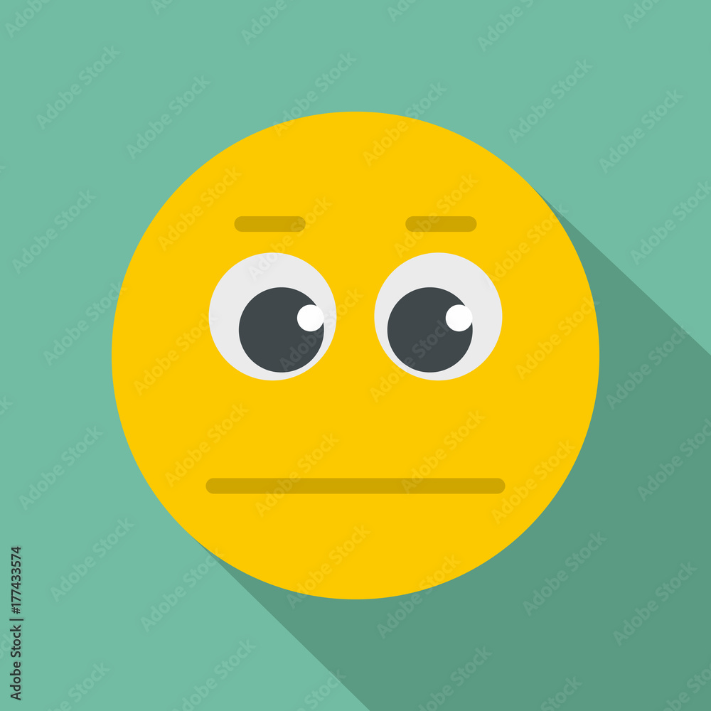 Fototapeta premium Smile icon vector flat