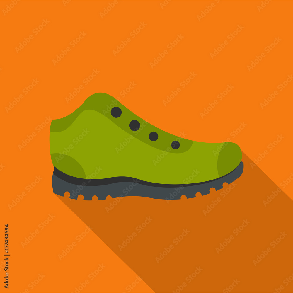 Hiking boots icon vector flat Hiking boots icon vector flat