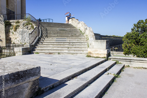 Monuments of the Promenade du Peyrou in Montpellier, France