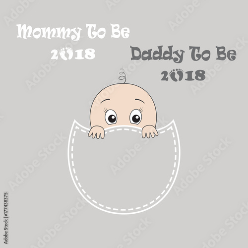 pregnant t-shirt design, parents expecting clothing template photo