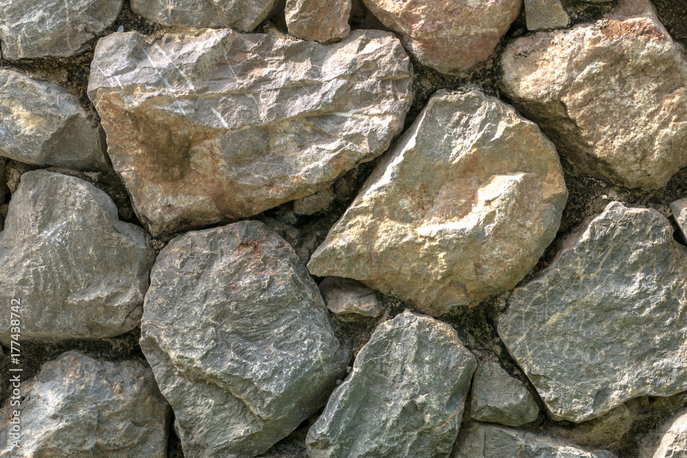 Abstract pebble gravel stone at the beach use for background ready for add text or graphic