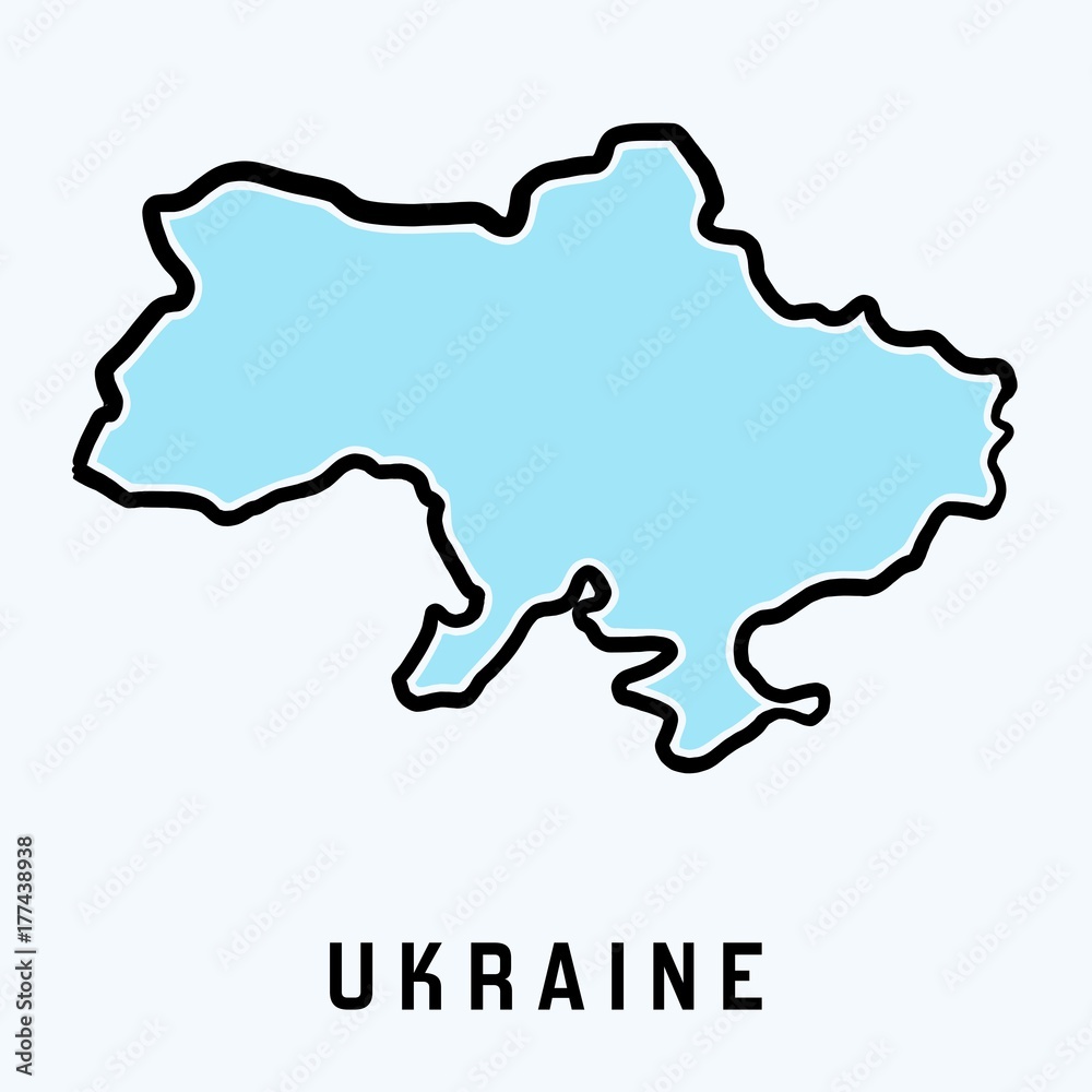 Ukraine map outline