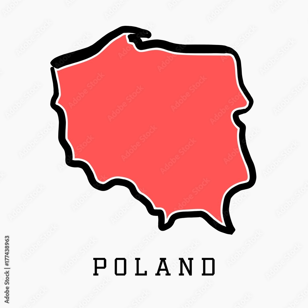 Obraz premium Poland map outline