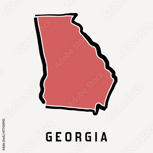 Fototapeta Georgia map outline