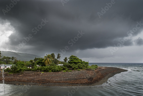 Mouth of the Yumuri River in Storm. Baracoa. Cuba photo