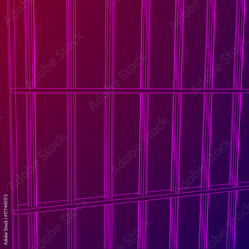 Wireframe prison bars . Cage connected concept Vector illustration.