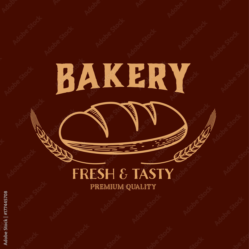 Bakery logos with fresh bread