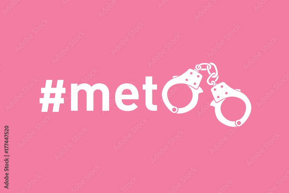 Digital illustration of #metoo with handcuffs on pink background. Digital illustration of #metoo with handcuffs on pink background.