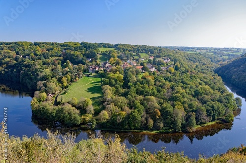 Bend of the Creuse river in central France