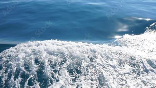 Wallpaper Mural Cruise ship wake - trail in the ocean, slow motion Torontodigital.ca