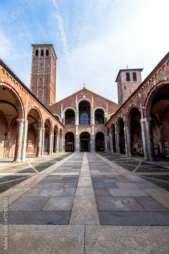 The Basilica of Sant'Ambrogio in Milan, Italy © marcociannarel